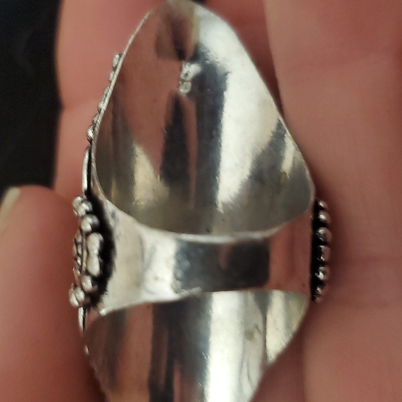 New Red Tiger Eye and Garnet Silver Statement Ring. - Picture 13 of 13